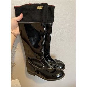 Michael Kors Boots Size 2 Girls Shiny Black Tall Boot